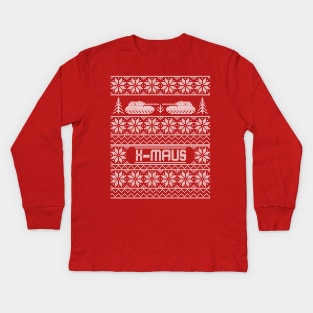 Ugly Christmas Sweater X-MAUS Kids Long Sleeve T-Shirt